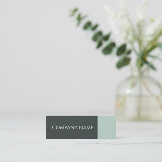 Mint Green Modern Mini Visitekaartje (Staand voorkant)