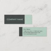 Mint Green Modern Mini Visitekaartje (Voorkant / Achterkant)