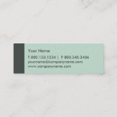 Mint Green Modern Mini Visitekaartje (Achterkant)