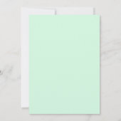 Mint Green Modern Minimal Afstudeerder Uitnodiging (Achterkant)