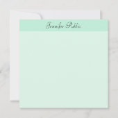 Mint Green Modern Sjabloon Calligraphy Script (Voorkant)