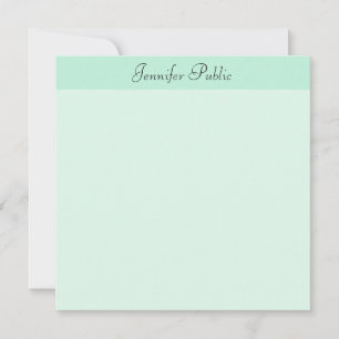 Mint Green Modern Sjabloon Calligraphy Script