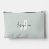 Mint Green Moderne Minimalistische Monogrammed Etui (Achterkant)