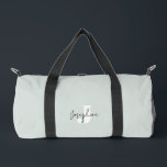 Mint Green Moderne Minimalistische Monogrammed Plunjezak<br><div class="desc">Mint Green Modern Minimalistisch Monogrammatisch ontwerp.</div>