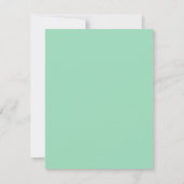 Mint Green Monogram 3 Initialen met drie letters M Notitiekaartje (Achterkant)