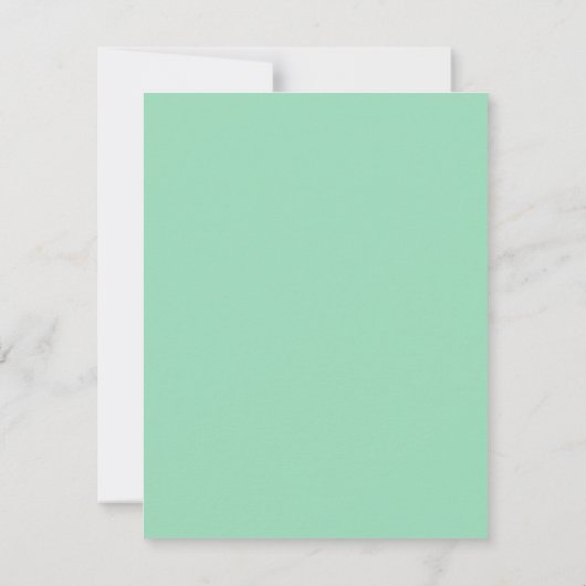 Mint Green Monogram 3 Initialen met drie letters M Notitiekaartje (Achterkant)