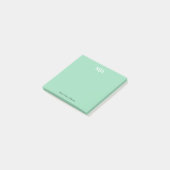 Mint Green Monogram 3 Initialen met drie letters M Post-it® Notes (Schuin)