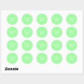 Mint Green Monogram Envelope zegels voor pleisters (Vel)