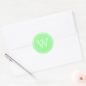 Mint Green Monogram Envelope zegels voor pleisters (Envelop)