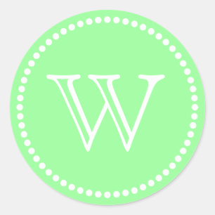 Mint Green Monogram Envelope zegels voor pleisters