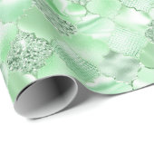 Mint Green Moroccan Quatrefoil Pattern Cadeaupapier (Rol Hoek)