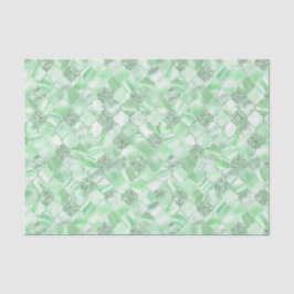 Mint Green Moroccan Quatrefoil Pattern Tissuepapier