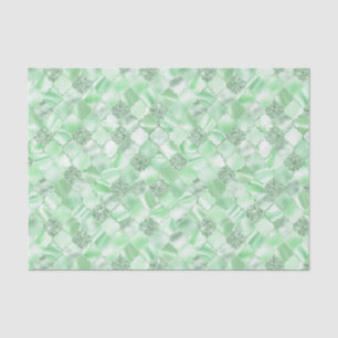 Mint Green Moroccan Quatrefoil Pattern Tissuepapier