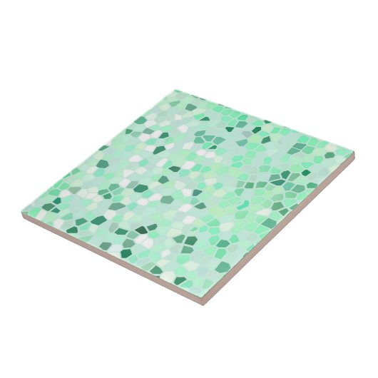 Mint Green Mosaic Tegeltje (Zijkant)