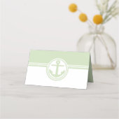 Mint Green Nautical Anchor Reception Place Card Plaatskaartje (Achterkant)