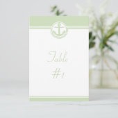 Mint Green Nautical Anchor Reception Table Kaart (Staand voorkant)