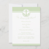 Mint Green Nautical Anchor Rehearsal Dinner Invite Kaart (Voorkant)