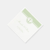 Mint Green Nautical Anchor Servet (Hoek)