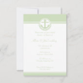 Mint Green Nautical Anchor Vrijgezellenfeest nodig Kaart (Voorkant)
