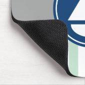 Mint Green Nautical Sailboat Stripes Muismat (Hoek)