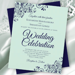 Mint Green & Navy Blue BUDGET Weddenschap