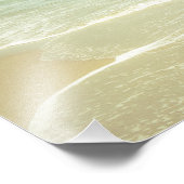 Mint Green Ocean Pastel Beach Photography Foto Afdruk (Hoek)