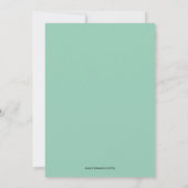 Mint Green Ombre Cake First Birthday Invitation Kaart (Achterkant)