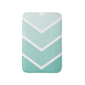 Mint Green Ombré Chevron Stripes Pattern Badmat (Voorkant Verticaal)
