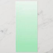 Mint Green Ombre | Het menu van het huwelijksdiner (Achterkant)