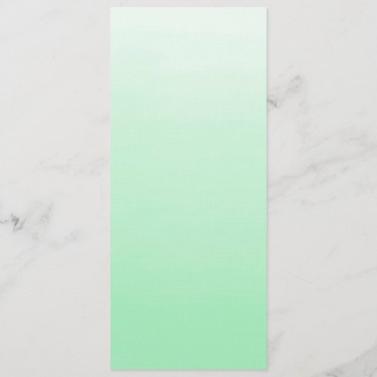 Mint Green Ombre | Het menu van het huwelijksdiner (Achterkant)