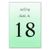 Mint Green Ombre | Trouwtafelnummer Kaart (Achterkant)