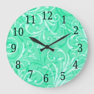 Mint Green Ornamental  Grote Klok