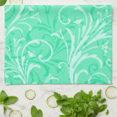 Mint Green Ornamental Kitchen Towel Theedoek (Gevouwen)