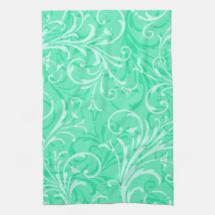 Mint Green Ornamental Kitchen Towel Theedoek