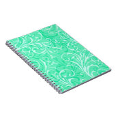 Mint Green Ornamental Spiral Notitieboek (Rechterzijde)