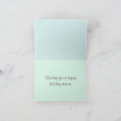 Mint Green Ornamenten Kerstmis Kaart (Binnen)