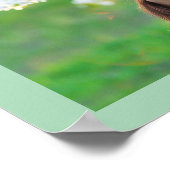 Mint Green Paar Foto Chic Huwelijk Welkom Poster (Hoek)