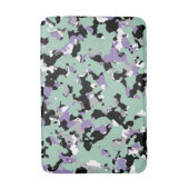 Mint Green & Paars Camouflage Camo Print Badmat (Voorkant Verticaal)