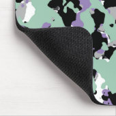 Mint Green & Paars Camouflage Camo Print Muismat (Hoek)
