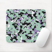Mint Green & Paars Camouflage Camo Print Muismat (Met muis)