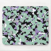 Mint Green & Paars Camouflage Camo Print Muismat (Voorkant)