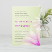 Mint Green Paars Floral Formele Uitnodigingen (Staand voorkant)