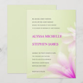 Mint Green Paars Floral Formele Uitnodigingen (Voorkant / Achterkant)