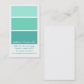 Mint Green Paint Chips-Visitekaartjes Visitekaartje (Voorkant / Achterkant)
