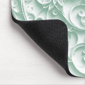 Mint Green Paper Quilling Daisy Design Muismat (Hoek)