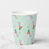 Mint Green Party Pet Birthday Papieren Bekers (Voorkant)