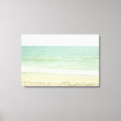 Mint Green Pastel Beach fotografie Canvas Afdruk (Voorkant)