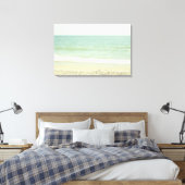 Mint Green Pastel Beach fotografie Canvas Afdruk (Insitu (Slaapkamer))