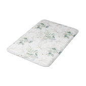 Mint Green Pastel Floral Greenery Pattern Badmat (Gekanteld)