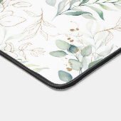Mint Green Pastel Floral Greenery Pattern Bureaumat (Hoek)